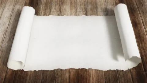 Scroll Parchment 02 Stock Footage 234612918