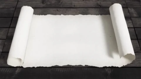 Scroll Parchment 03 Stock Footage 234612922