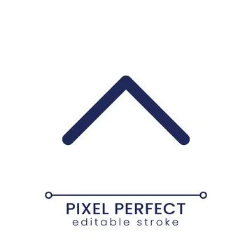Scroll up pixel perfect linear ui icon Stock Illustration