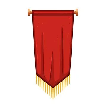 Scroll royal flag cartoon vector illustration 스톡 일러스트