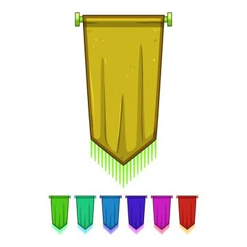 Scroll royal flag cartoon vector graphic イラスト素材