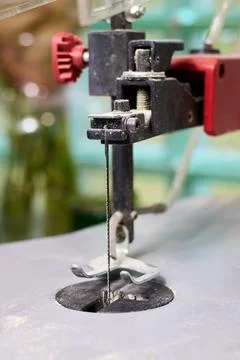 Scroll Saw Close-Up Stock Photos