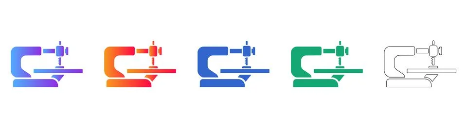 Scroll Saw Machine Vector Graphics Stock Illustration