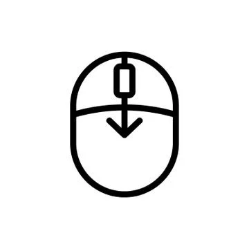 Scroll the screen icon vector. Isolated contour symbol illustration Stock Illustration
