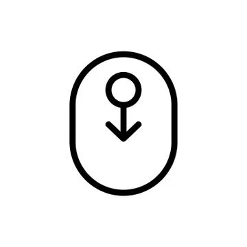 Scroll the screen icon vector. Isolated contour symbol illustration Stock Illustration