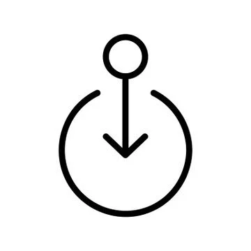 Scroll the screen icon vector. Isolated contour symbol illustration Stock Illustration