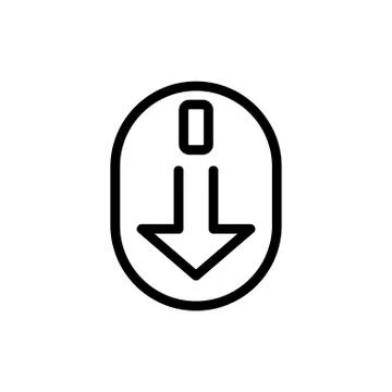 Scroll the screen icon vector. Isolated contour symbol illustration Stock Illustration