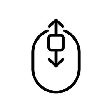 Scroll the screen icon vector. Isolated contour symbol illustration Stock Illustration