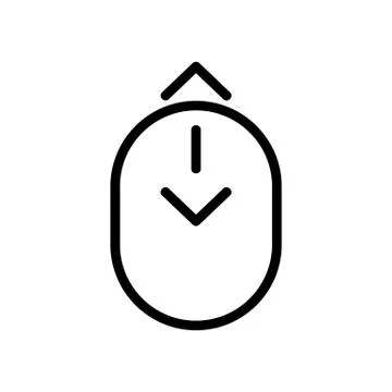 Scroll the screen icon vector. Isolated contour symbol illustration Stock Illustration