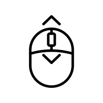 Scroll the screen icon vector. Isolated contour symbol illustration 스톡 일러스트