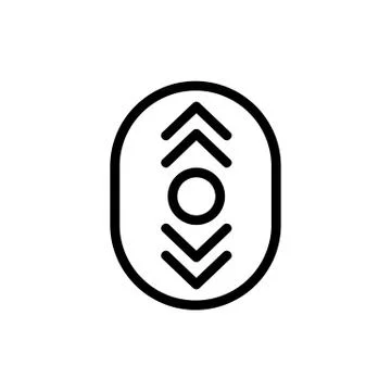 Scroll the screen icon vector. Isolated contour symbol illustration Illustrazione stock