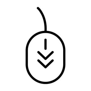 Scroll the screen icon vector. Isolated contour symbol illustration Illustrazione stock