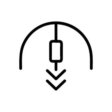 Scroll the screen icon vector. Isolated contour symbol illustration Illustrazione stock