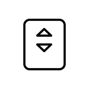 Scroll the screen icon vector. Isolated contour symbol illustration Stock Illustration