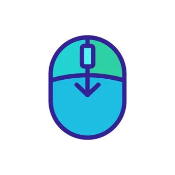 Scroll the screen icon vector. Isolated contour symbol illustration Illustrazione stock