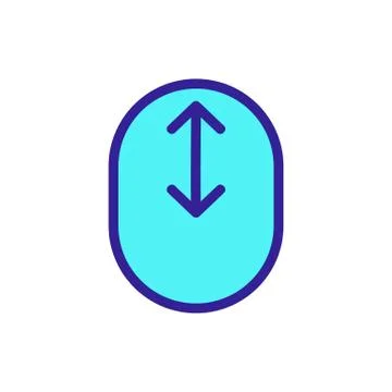 Scroll the screen icon vector. Isolated contour symbol illustration 스톡 일러스트