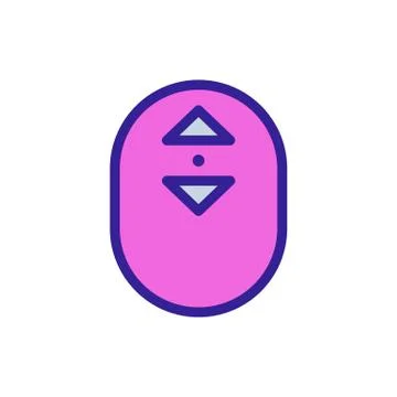 Scroll the screen icon vector. Isolated contour symbol illustration Stock Illustration