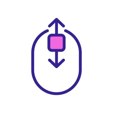 Scroll the screen icon vector. Isolated contour symbol illustration Stock Illustration