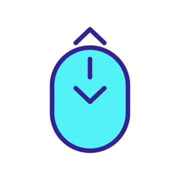 Scroll the screen icon vector. Isolated contour symbol illustration Illustrazione stock
