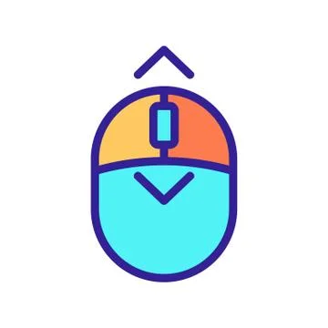 Scroll the screen icon vector. Isolated contour symbol illustration Stock Illustration