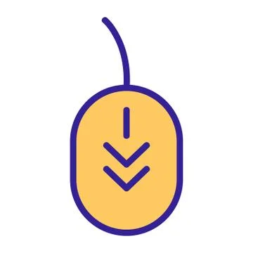 Scroll the screen icon vector. Isolated contour symbol illustration Stock Illustration