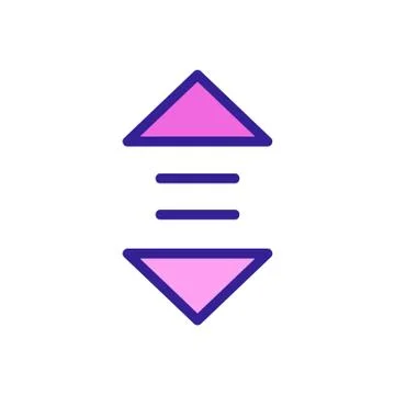 Scroll the screen icon vector. Isolated contour symbol illustration Illustrazione stock