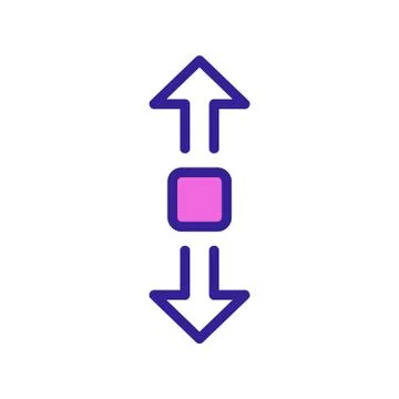 Scroll the screen icon vector. Isolated contour symbol illustration Stock Illustration