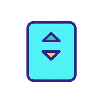 Scroll the screen icon vector. Isolated contour symbol illustration Stock Illustration
