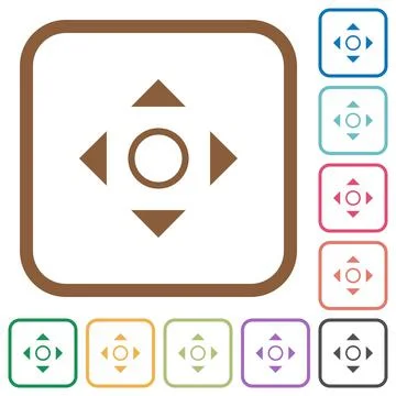Scroll simple icons Illustrazione stock