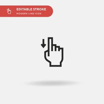 Scroll Simple vector icon. Illustration symbol design template for web mobile 스톡 일러스트