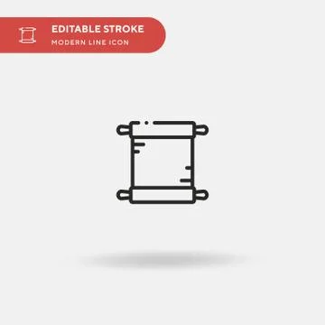 Scroll Simple vector icon. Illustration symbol design template for web mobile Stock Illustration