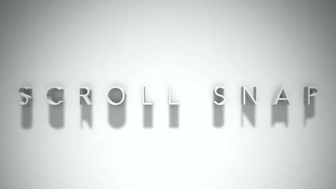 Scroll snap 3D title animation with shadows on a white background Stock Footage 297268893