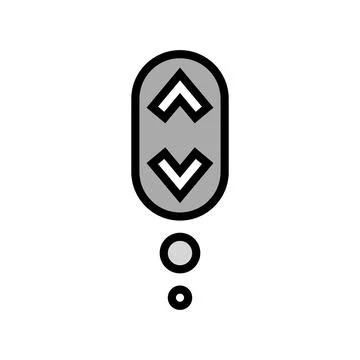 Scroll symbol color icon vector illustration Illustrazione stock
