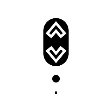 Scroll symbol glyph icon vector illustration Stock Illustration