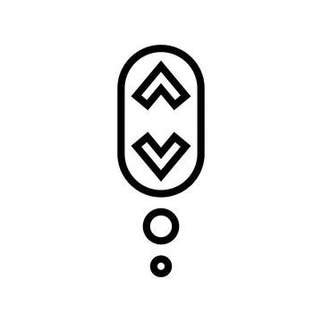 Scroll symbol line icon vector illustration Stock Illustration