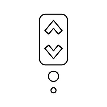 Scroll symbol line icon vector illustration Stock Illustration