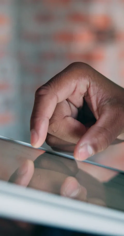 Scroll, tablet and engineer with hands on construction site for project Stock Footage 340970398