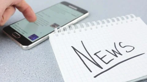 Scroll through the news feed on your smartphone. Stock Footage 208908207