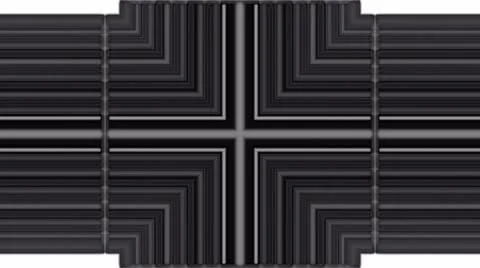 Scroll tilt metal panel in space,flowing blinds,web tech board. Stock Footage 8928713