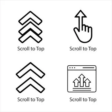 Scroll to top icon vector set Stock Illustration