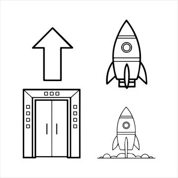 Scroll to top icon vector set editable file Stock Illustration