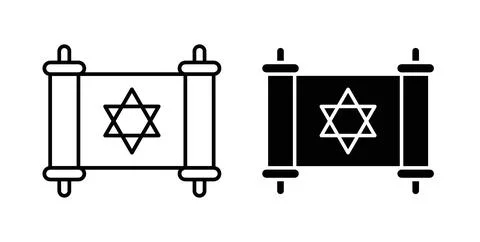 Scroll Torah icon Illustration designs pack for Web Stock Illustration