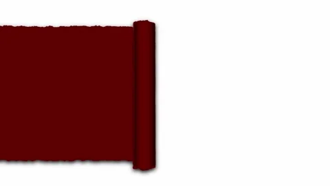 Scroll of torn paper rolls across white background animation Stock Footage 245153764