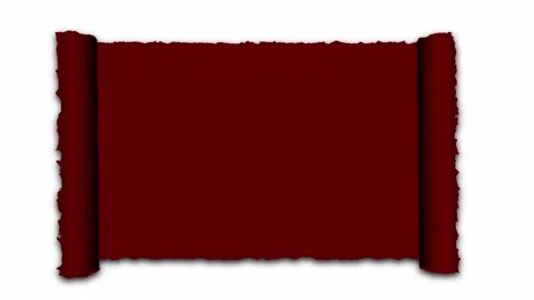 Scroll of torn paper rolls across white background animation Stock Footage 245298693