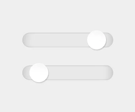 Scrollbar element button. Navigation element. Frontend control on white. Vector Illustrazione stock