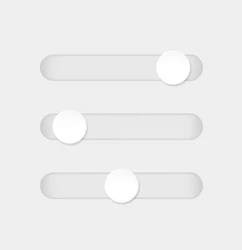 Scrollbar element button. Navigation element. Frontend control on white. Vector Illustrazione stock