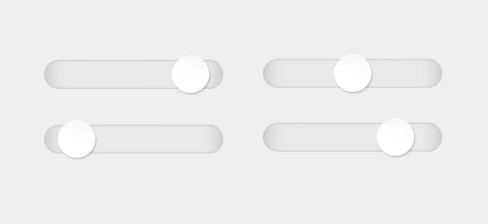 Scrollbar element button. Navigation element. Frontend control on white. Vector Illustrazione stock