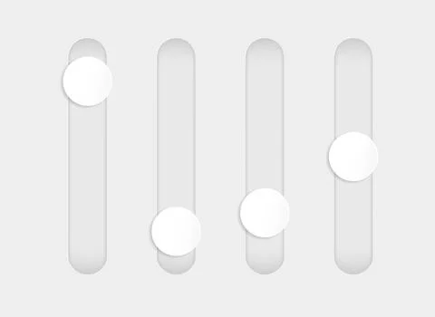 Scrollbar element button. Navigation element. Frontend control on white. Vector Illustrazione stock