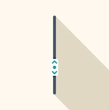 Scrollbar with flat design and long shadow Stock Illustration