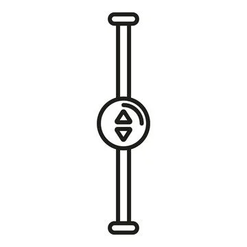 Scrollbar interface element with up and down arrows Stock Illustration